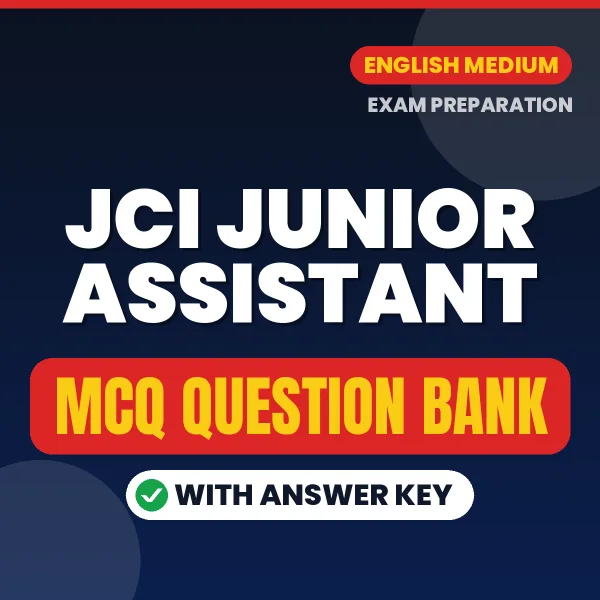 JCI Junior Assistant MCQ with Answer Key Book PDF in English – Exam-Oriented Objective Questions for Quick Revision
