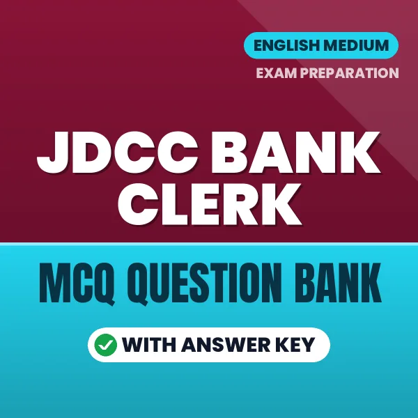 Best MCQ eBook for JDCC Bank Clerk Exam in English | Selected Questions with Answer Key