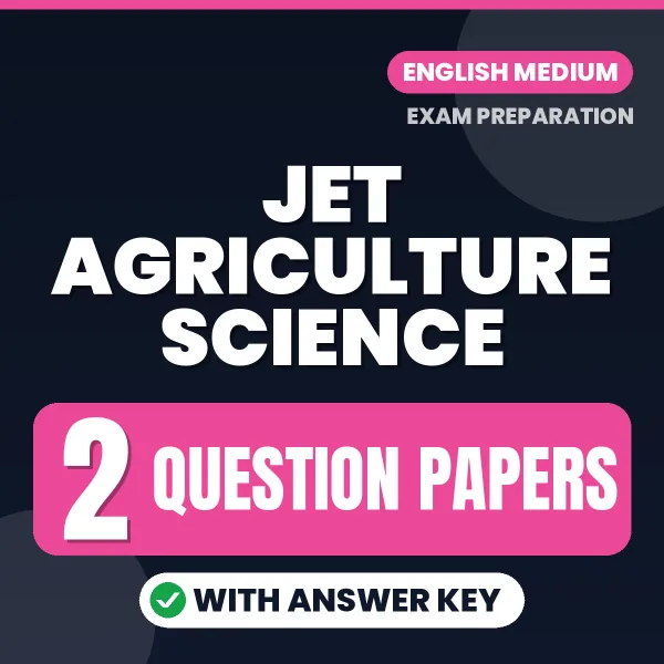 2 Question Papers for JET Agriculture Science Exam in English | Practice eBook with Answer Key – Instant PDF Download