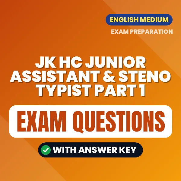 JK HC Junior Assistant & Steno Typist Part 1 Study eBook (English): Exam-Oriented Questions with Answers in PDF