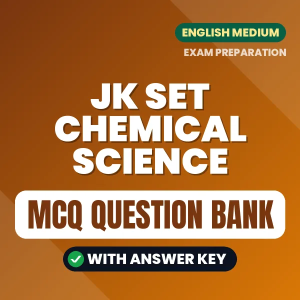 Best MCQ eBook for JK SET Chemical Science Exam in English | Selected Questions with Answer Key