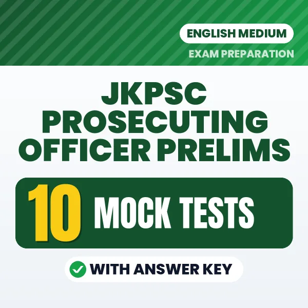 Boost Your JKPSC Prosecuting Officer Prelims Exam Score with 10 Mock Tests with Answer Key in English – PDF eBook