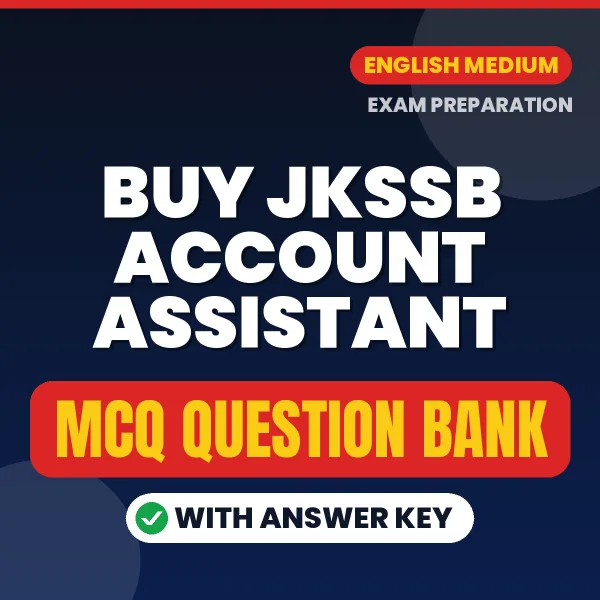 Buy JKSSB Account Assistant Exam Objective Type Questions eBook in English – Latest Pattern MCQ Collection