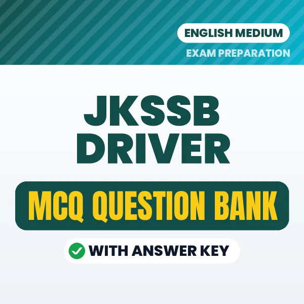 Prepare for JKSSB Driver Exam with Multiple Choice Questions & Answers PDF in English