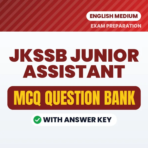 JKSSB Junior Assistant Important MCQs with Answers (English) – Digital Question Bank for Exam Preparation