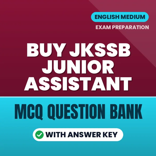 Buy JKSSB Junior Assistant Exam Objective Type Questions eBook in English – Latest Pattern MCQ Collection
