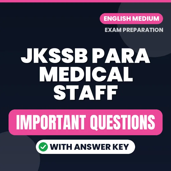 Download JKSSB Para Medical Staff Preparation Book PDF (English) with Important Questions & Answers