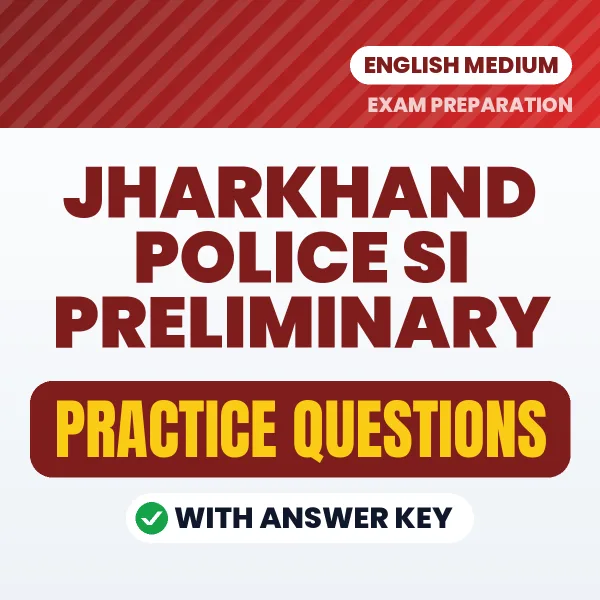 Best Digital Book for Jharkhand Police SI Preliminary Exam in English | Latest Syllabus-Based Practice Questions