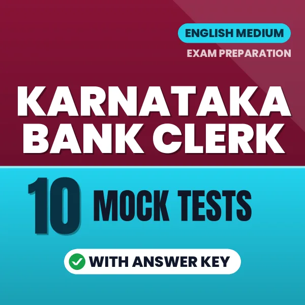 Karnataka Bank Clerk Mock Test PDF in English – 10 Full-Length Mock Tests with Answer Key