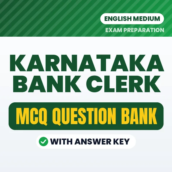 Download Karnataka Bank Clerk Exam MCQ PDF in English – Important Objective Questions with Answers