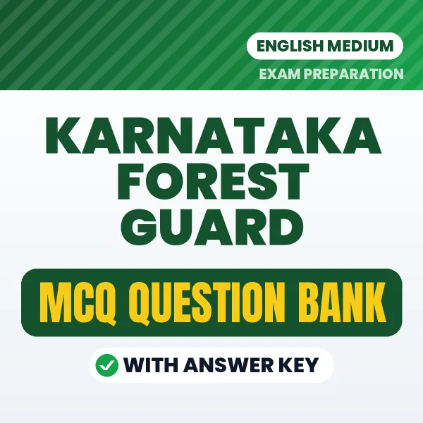 Best MCQ eBook for Karnataka Forest Guard Exam in English | Selected Questions with Answer Key