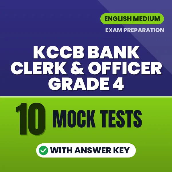 KCCB BANK CLERK & OFFICER GRADE 4 Mock Test PDF in English – 10 Full-Length Mock Tests with Answer Key