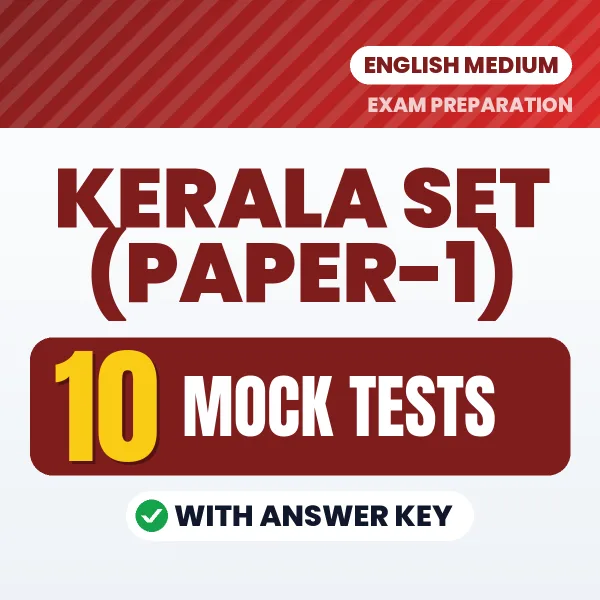 Test Your Kerala SET (Paper-1) Exam Preparation – 10 Mock Tests with Answer Key in PDF Format (English)