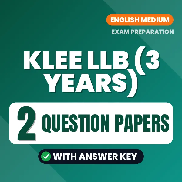 Boost Your KLEE LLB (3 YEARS) Exam Score with 2 Question Papers with Answer Key in English – PDF eBook