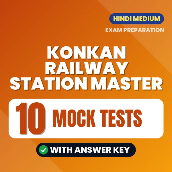 10 Mock Tests for Konkan Railway Station Master Exam in Hindi | Practice eBook with Answer Key – Instant PDF Download