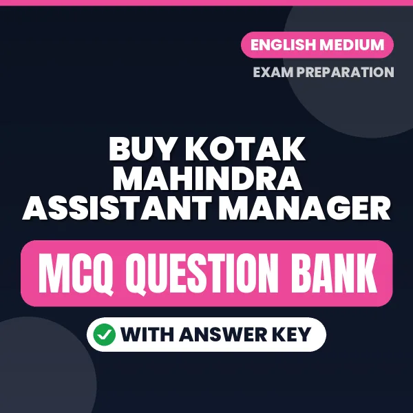 Buy KOTAK MAHINDRA ASSISTANT MANAGER Exam Objective Type Questions eBook in English – Latest Pattern MCQ Collection