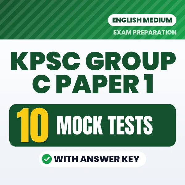 Boost Your KPSC Group C Paper 1 Exam Score with 10 Mock Tests with Answer Key in English – PDF eBook