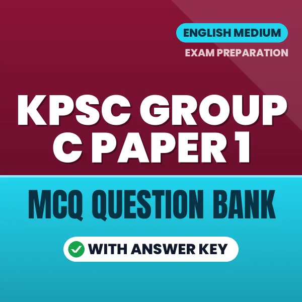 Best MCQ eBook for KPSC Group C Paper 1 Exam in English | Selected Questions with Answer Key