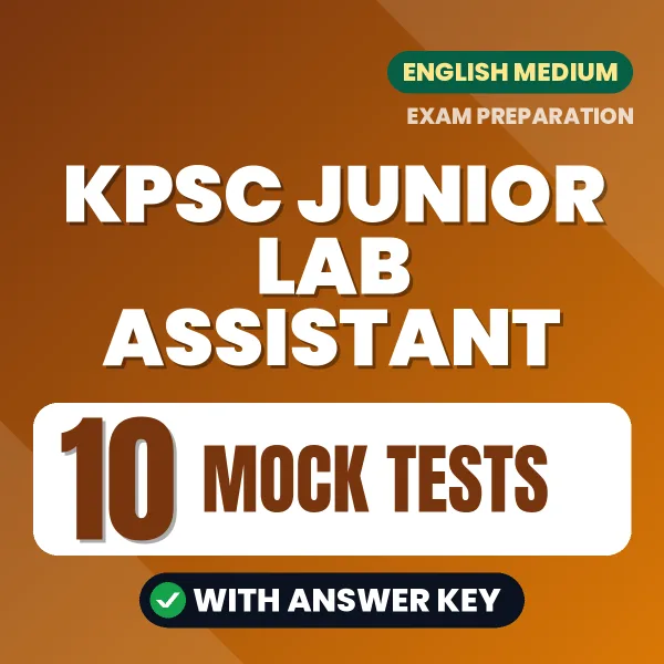 10 Mock Tests for KPSC Junior Lab Assistant Exam in English | Practice eBook with Answer Key – Instant PDF Download