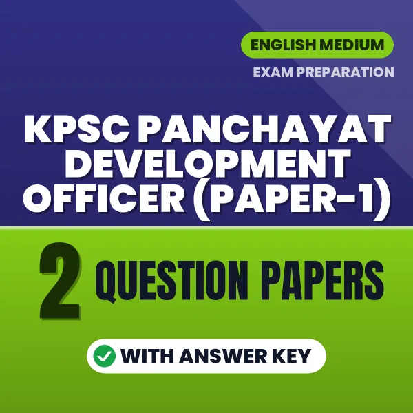 Download 2 KPSC Panchayat Development Officer (Paper-1) Question Papers PDF (English) Based on the Latest Exam Pattern