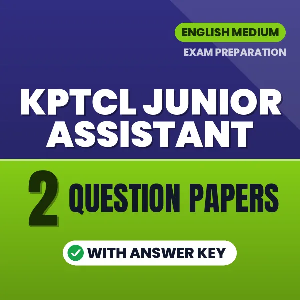 KPTCL Junior Assistant Question Paper PDF in English – 2 Full-Length Question Papers with Answer Key
