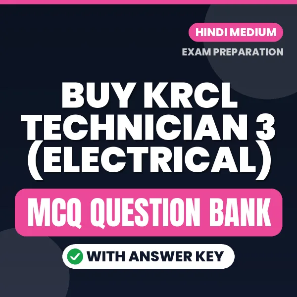 Buy KRCL Technician 3 (Electrical) Exam Objective Type Questions eBook in Hindi – Latest Pattern MCQ Collection