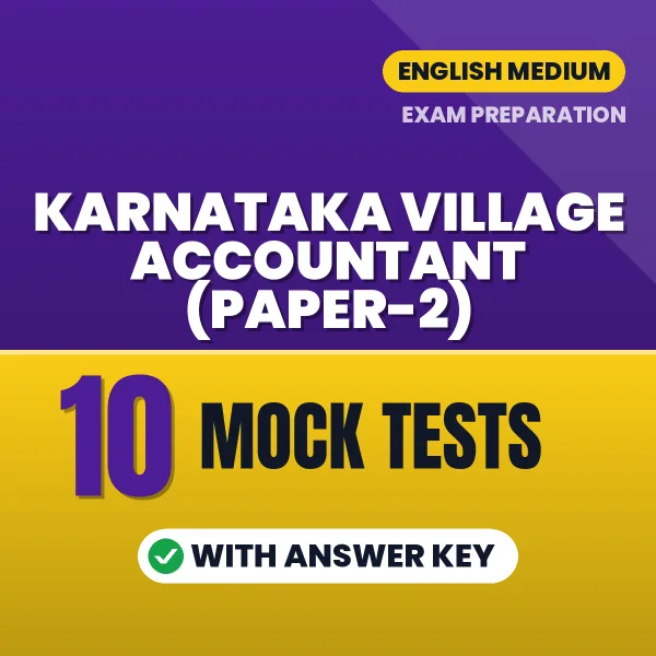 10 Mock Tests for Karnataka Village Accountant (Paper-2) Exam in English | Practice eBook with Answer Key – Instant PDF Download