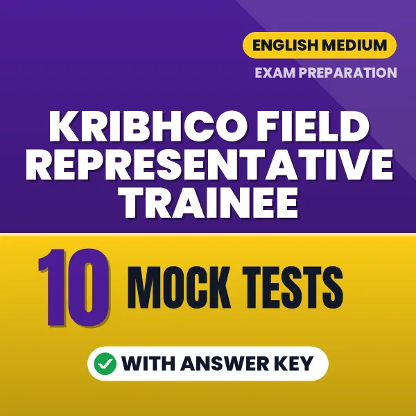 KRIBHCO Field Representative Trainee Mock Test PDF in English – 10 Full-Length Mock Tests with Answer Key