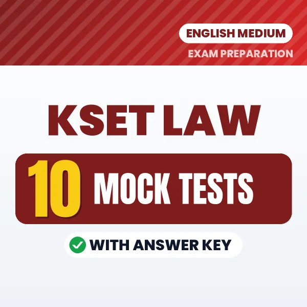 Download 10 KSET Law Mock Tests PDF (English) Based on the Latest Exam Pattern