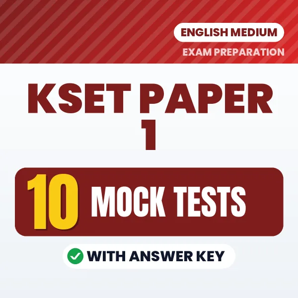 10 Mock Tests for KSET Paper 1 Exam in English | Practice eBook with Answer Key – Instant PDF Download