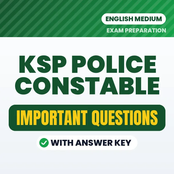 KSP Police Constable Exam Guide PDF in English – Important Questions for Quick Revision