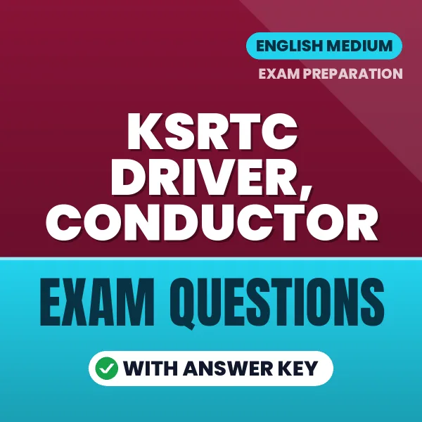 KSRTC Driver, Conductor Study eBook (English): Exam-Oriented Questions with Answers in PDF