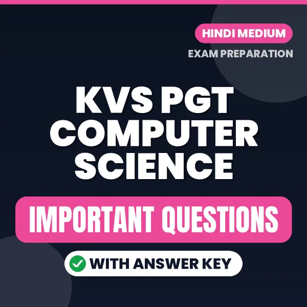 Download KVS PGT Computer Science Preparation Book PDF (Hindi) with Important Questions & Answers