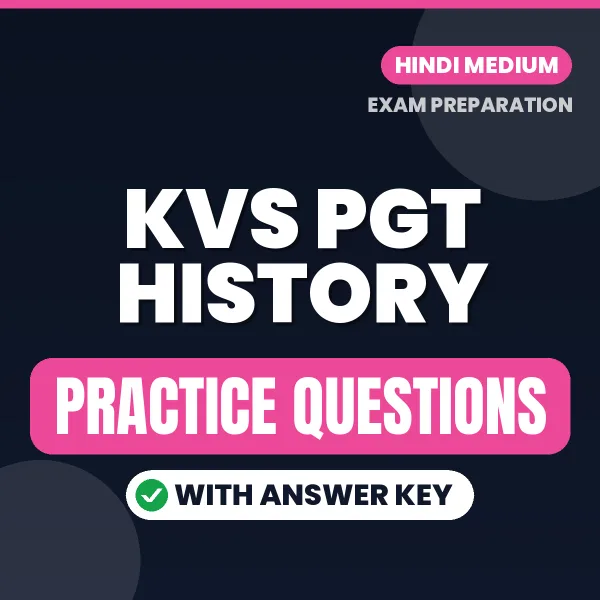 Best Digital Book for KVS PGT History Exam in Hindi | Latest Syllabus-Based Practice Questions