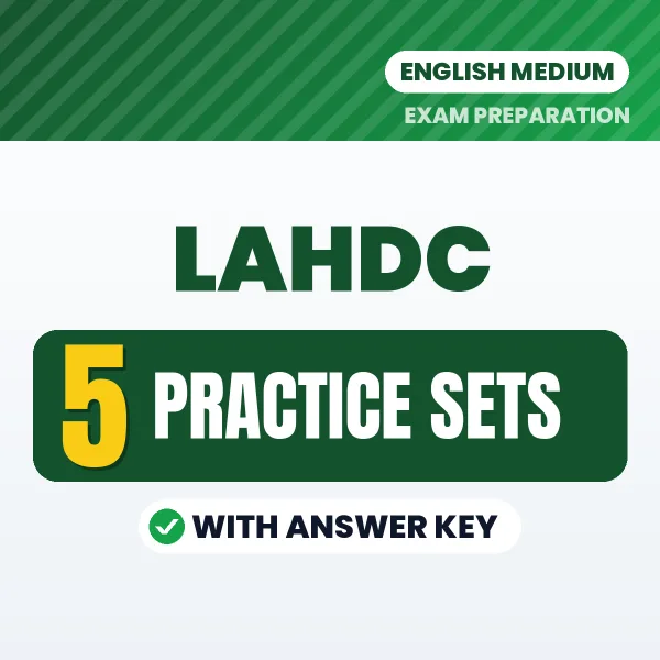 Download 5 LAHDC Practice Sets PDF (English) Based on the Latest Exam Pattern