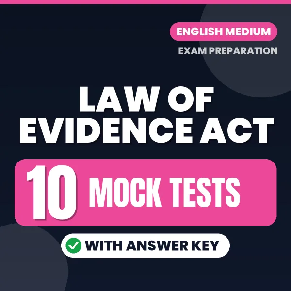 10 Mock Tests for Law of Evidence Act Exam in English | Practice eBook with Answer Key – Instant PDF Download