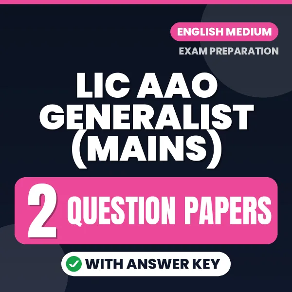 Boost Your LIC AAO Generalist (Mains) Exam Score with 2 Question Papers with Answer Key in English – PDF eBook