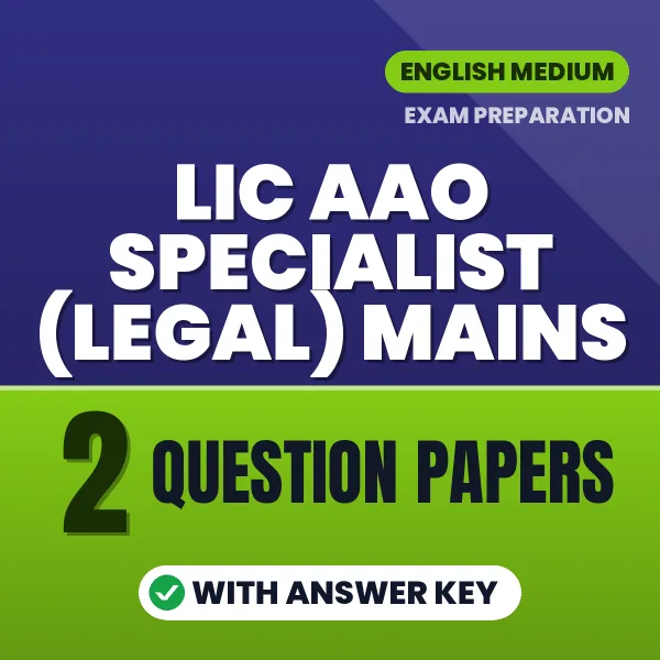 2 Question Papers for LIC AAO Specialist (Legal) Mains Exam in English | Practice eBook with Answer Key – Instant PDF Download