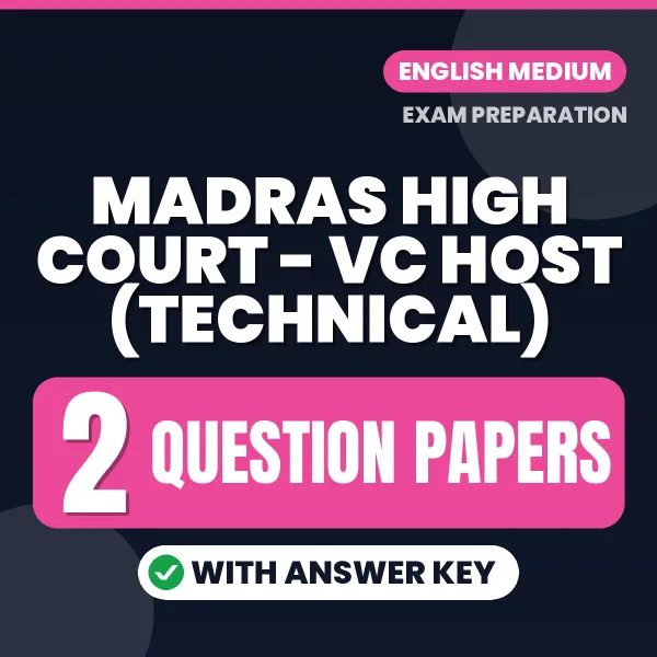 Boost Your Madras High Court - VC Host (Technical) Exam Score with 2 Question Papers with Answer Key in English – PDF eBook