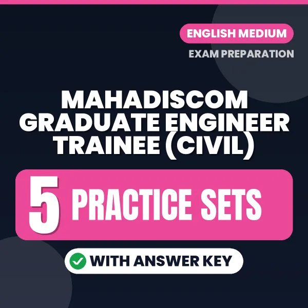 MAHADISCOM Graduate Engineer Trainee (Civil) Exam Practice Set Series (English): 5 Exam-Like Practice Sets with Answers