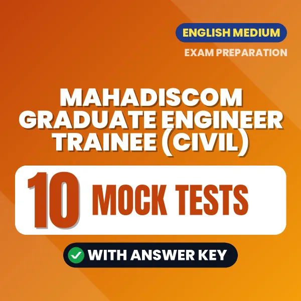 MAHADISCOM Graduate Engineer Trainee (Civil) Exam Mock Test Series (English): 10 Exam-Like Mock Tests with Answers