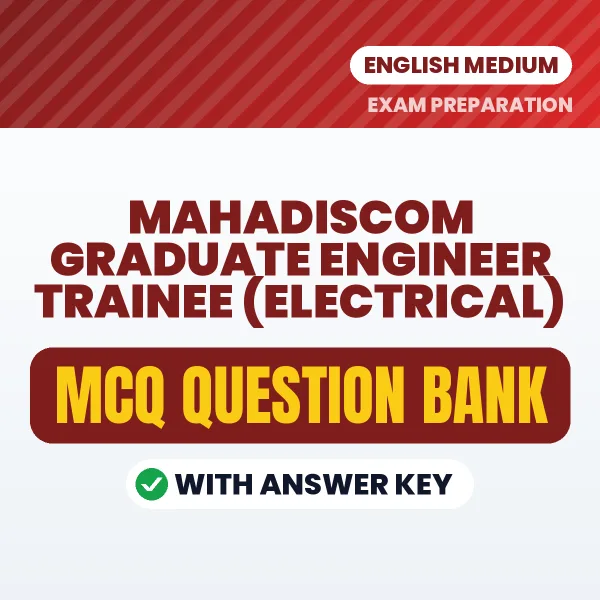 Best MCQ eBook for MAHADISCOM Graduate Engineer Trainee (Electrical) Exam in English | Selected Questions with Answer Key