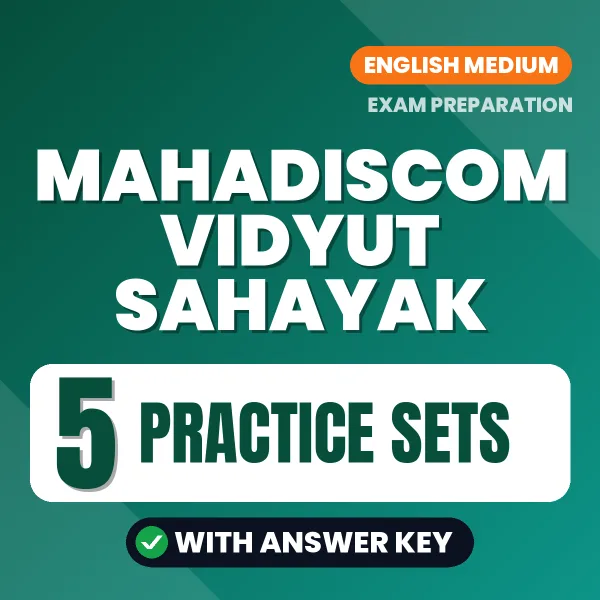 MAHADISCOM Vidyut Sahayak Exam Practice Set Series (English): 5 Exam-Like Practice Sets with Answers