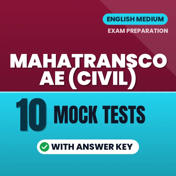 Latest Pattern MAHATRANSCO AE (Civil) Mock Test eBook in English – 10 Mock Tests with Answer Key for Self-Assessment
