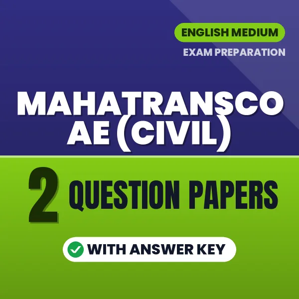 Latest Pattern MAHATRANSCO AE (Civil) Question Paper eBook in English – 2 Question Papers with Answer Key for Self-Assessment