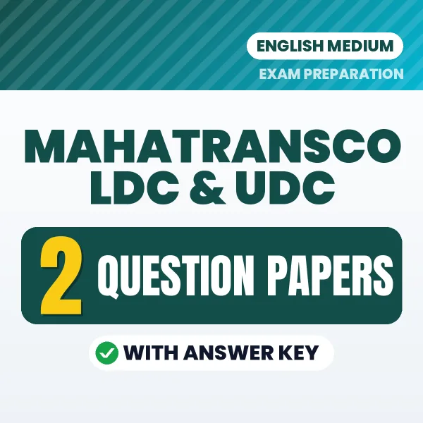 Boost Your MAHATRANSCO LDC & UDC Exam Score with 2 Question Papers with Answer Key in English – PDF eBook