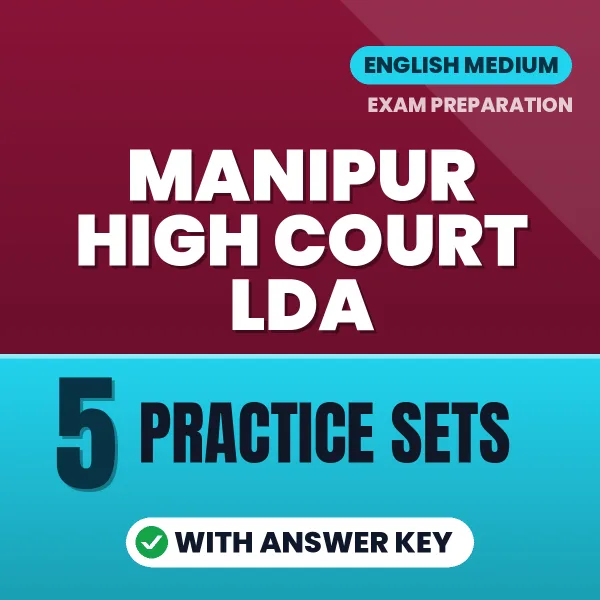 Latest Pattern Manipur High Court LDA Practice Set eBook in English – 5 Practice Sets with Answer Key for Self-Assessment