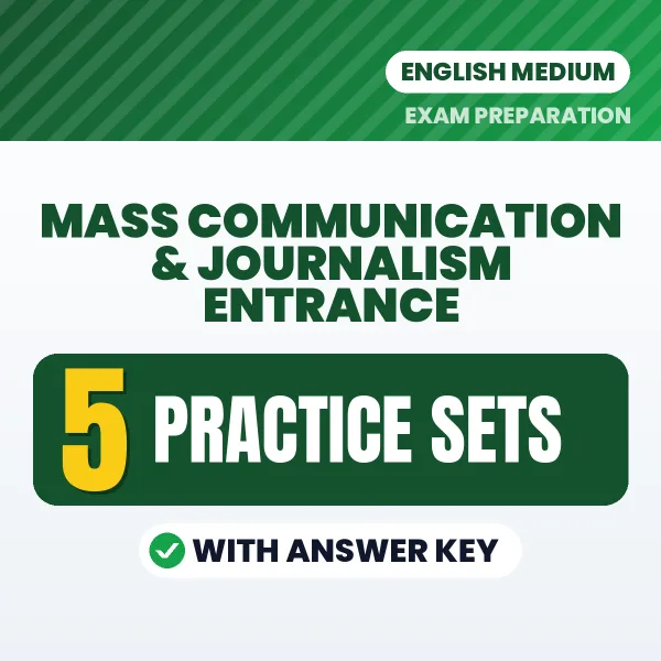 Mass Communication & Journalism Entrance Practice Set PDF in English – 5 Full-Length Practice Sets with Answer Key