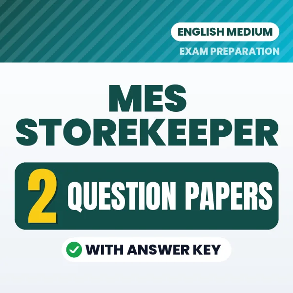Latest Pattern MES Storekeeper Question Paper eBook in English – 2 Question Papers with Answer Key for Self-Assessment